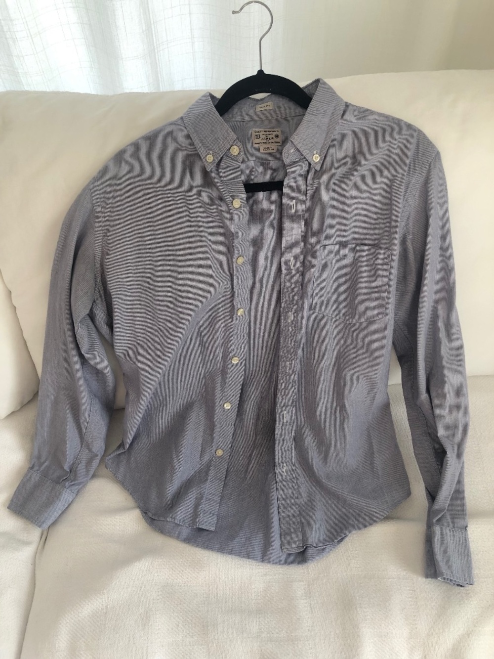 J. Crew blue thin stripe shirt men’s medium